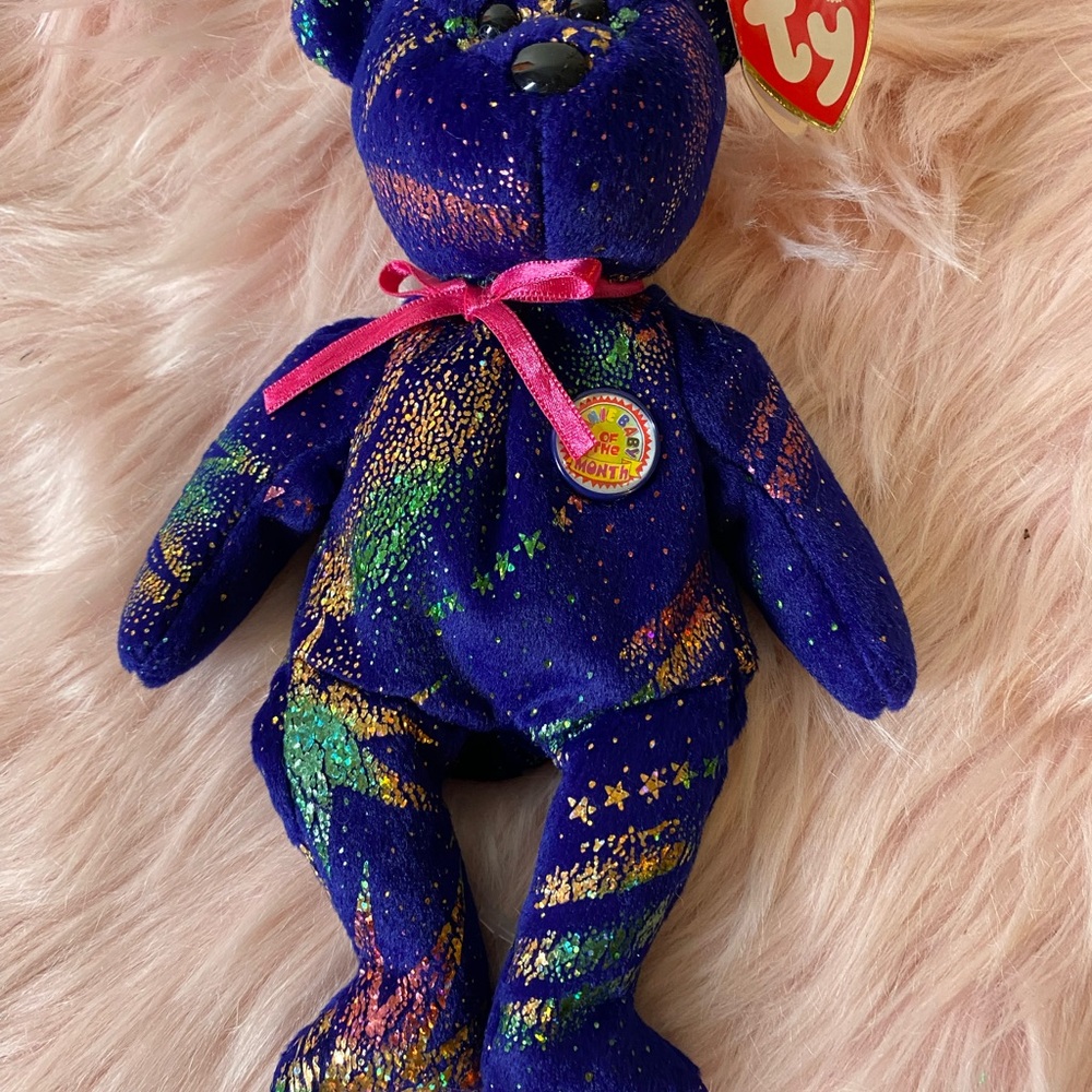 TY Beanie Baby of the Month COMET TEDDY BEAR 9" Stuffed Animal Toy NEW 2003